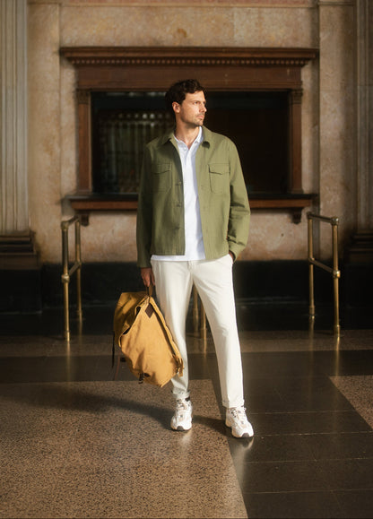 Green canvas parka