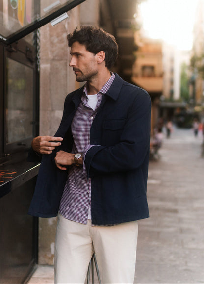 Sobrecamisa loneta marino