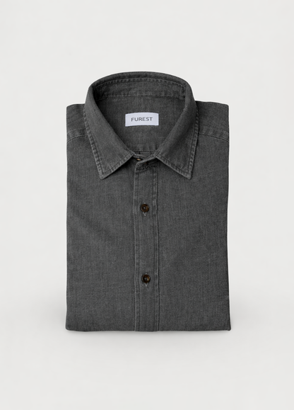 Camisa sport denim antracita