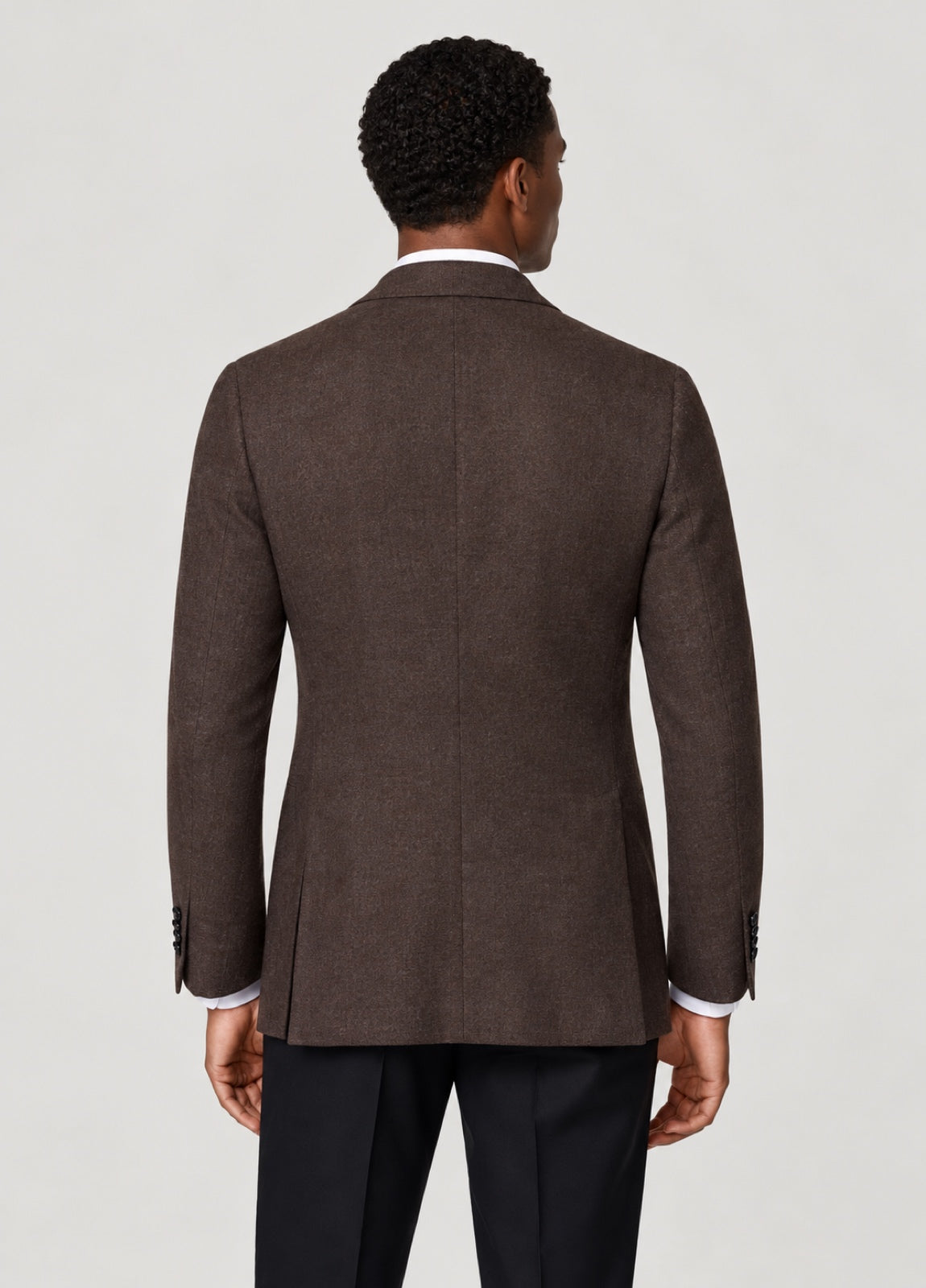 Blazer Oxford Tailored Fit 2 botones marrón jaspeado