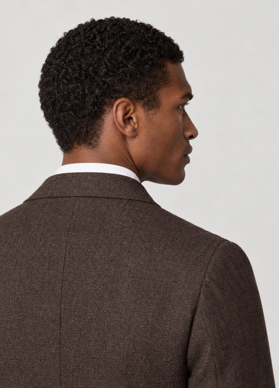 Blazer Oxford Tailored Fit 2 botones marrón jaspeado