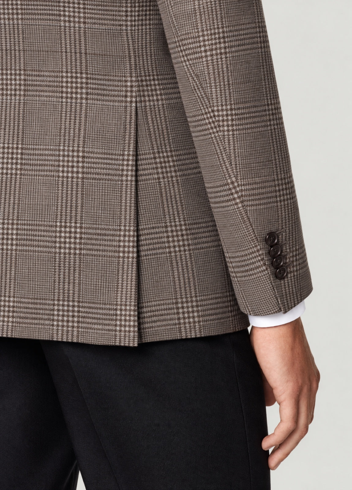 Blazer Oxford Tailored Fit 2 botones príncipe de Gales beige