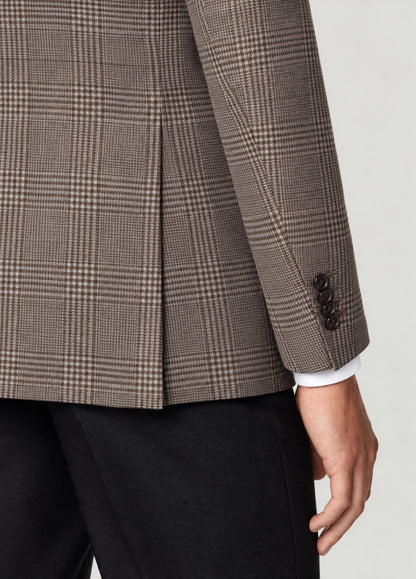 Blazer Oxford Tailored Fit 2 botones príncipe de Gales beige