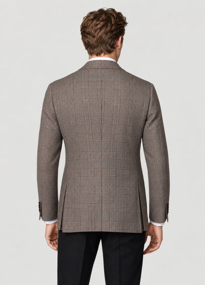 Blazer Oxford Tailored Fit 2 botones príncipe de Gales beige