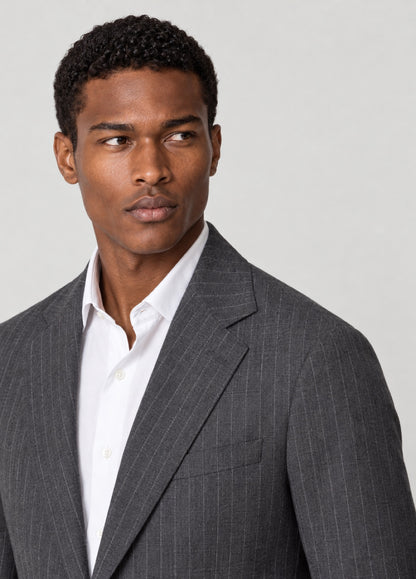 Blazer Oxford Tailored Fit 2 botones gris raya diplomática