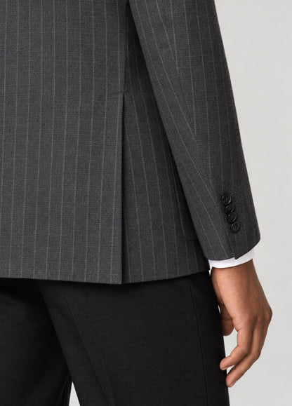 Blazer Oxford Tailored Fit 2 botones gris raya diplomática