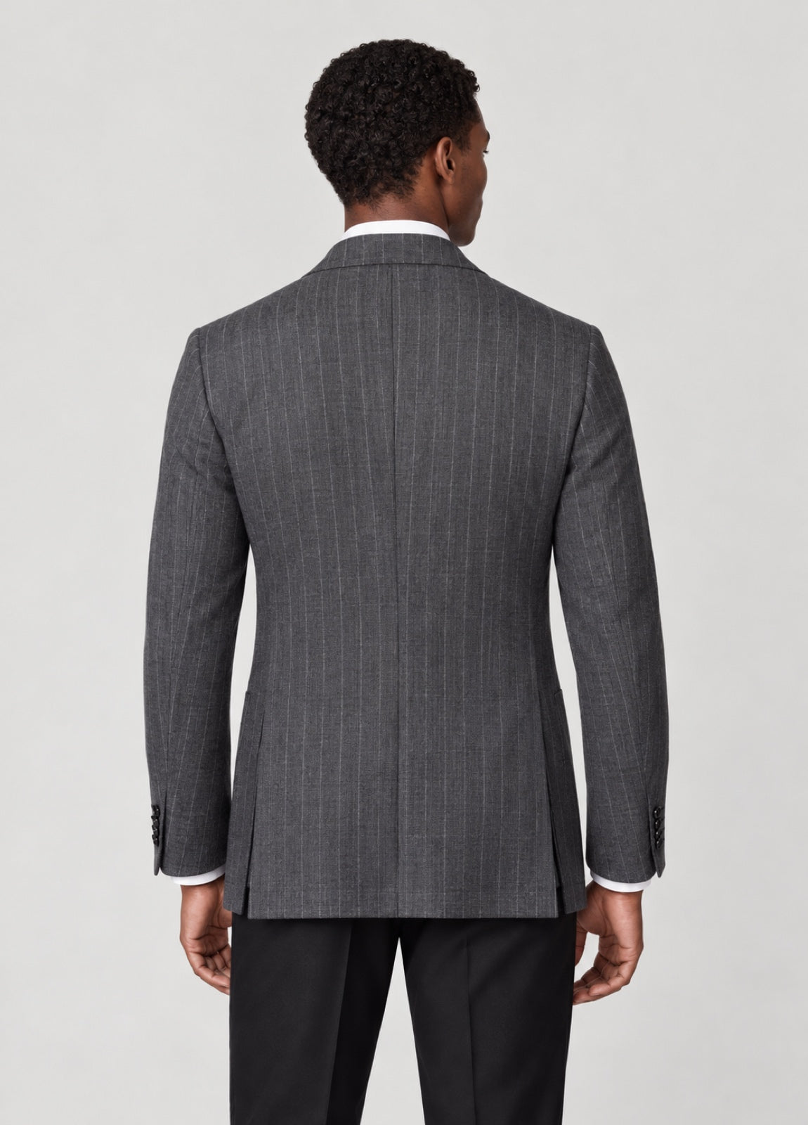 Blazer Oxford Tailored Fit 2 botones gris raya diplomática