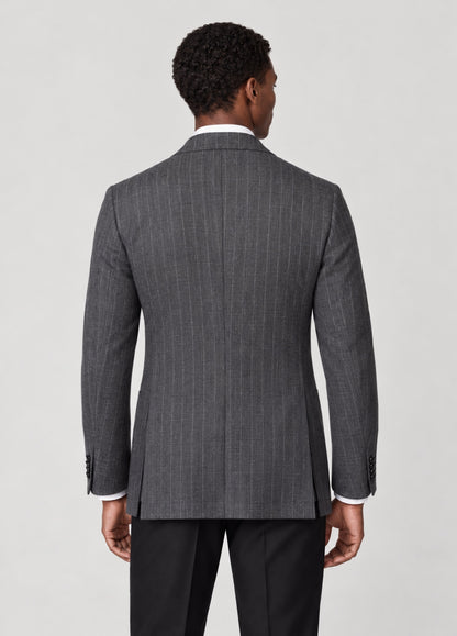 Blazer Oxford Tailored Fit 2 botones gris raya diplomática