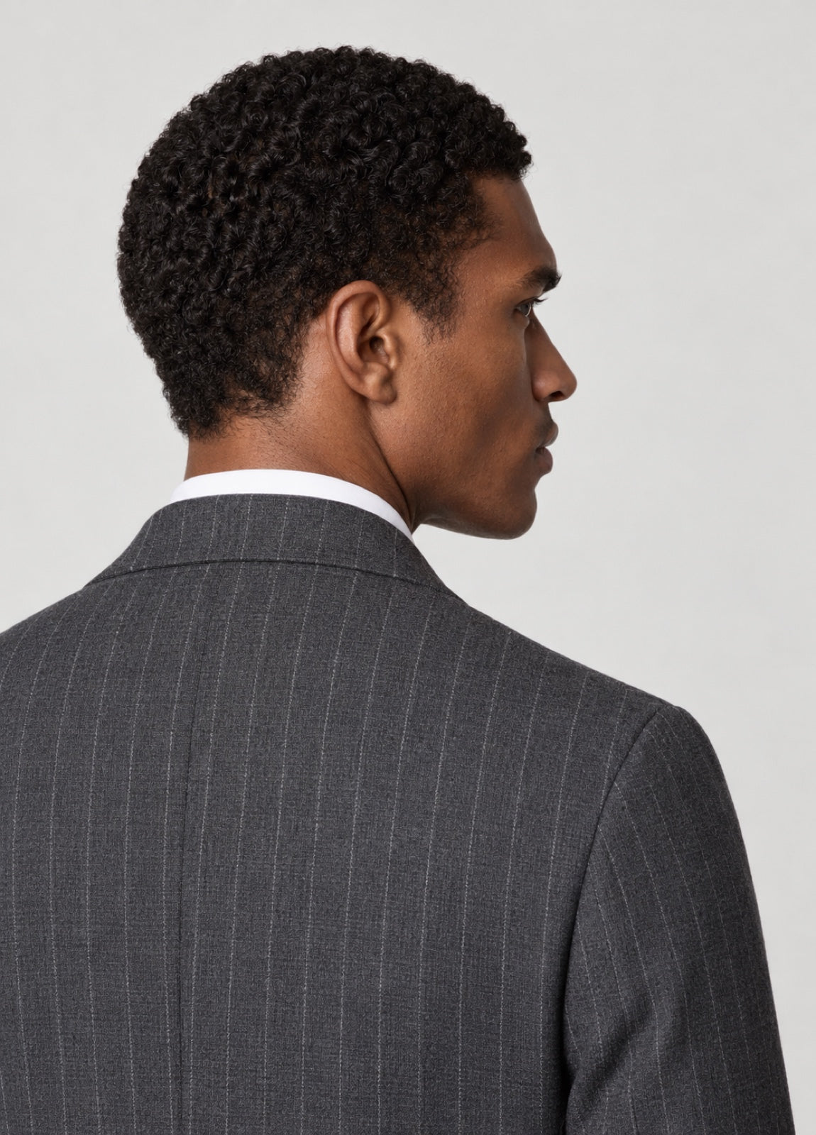 Blazer Oxford Tailored Fit 2 botones gris raya diplomática