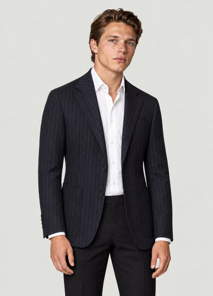 Blazer Oxford Tailored Fit 2 botones marino raya diplomática