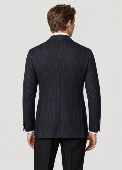 Blazer Oxford Tailored Fit 2 botones marino raya diplomática