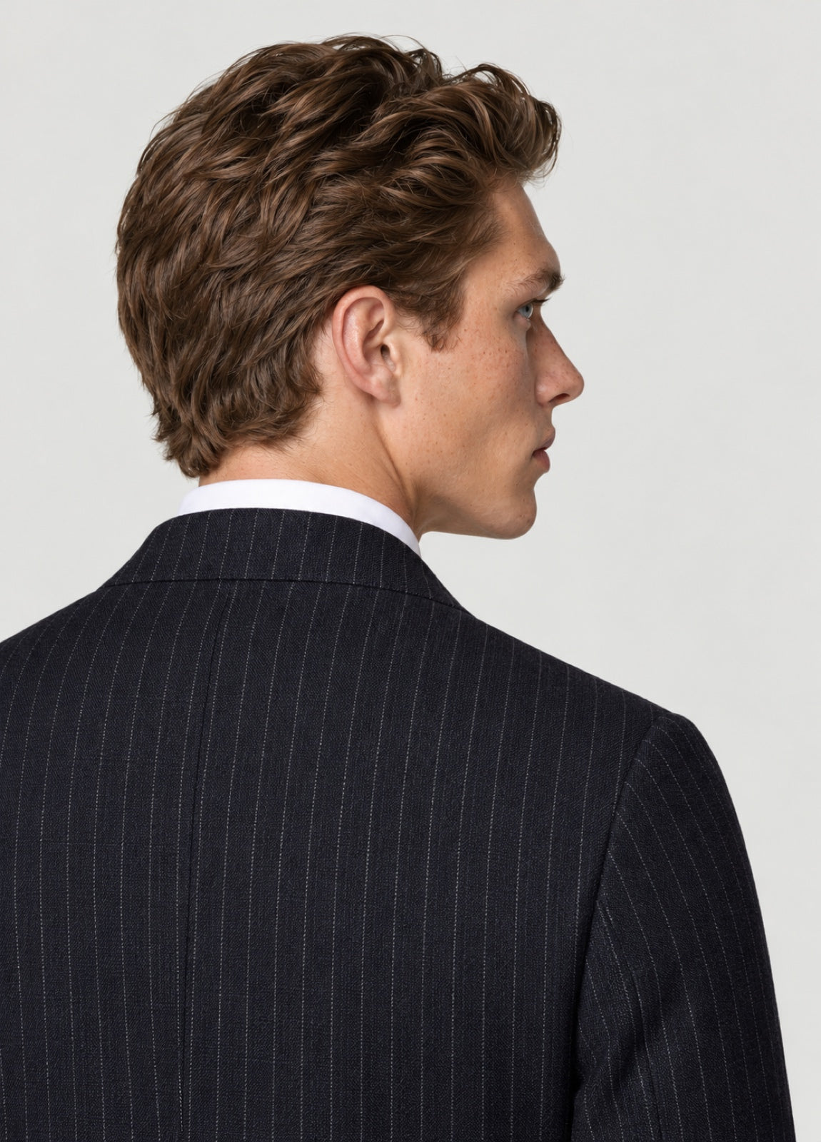 Blazer Oxford Tailored Fit 2 botones marino raya diplomática