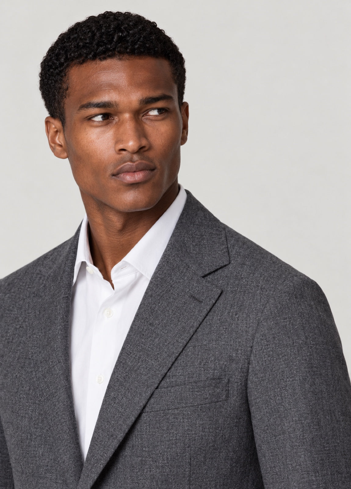 Blazer Oxford Tailored Fit 2 botones gris jaspeado