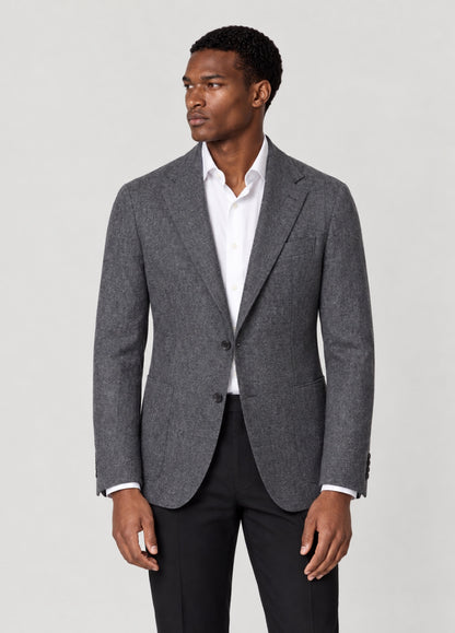 Blazer Oxford Tailored Fit 2 botones gris jaspeado
