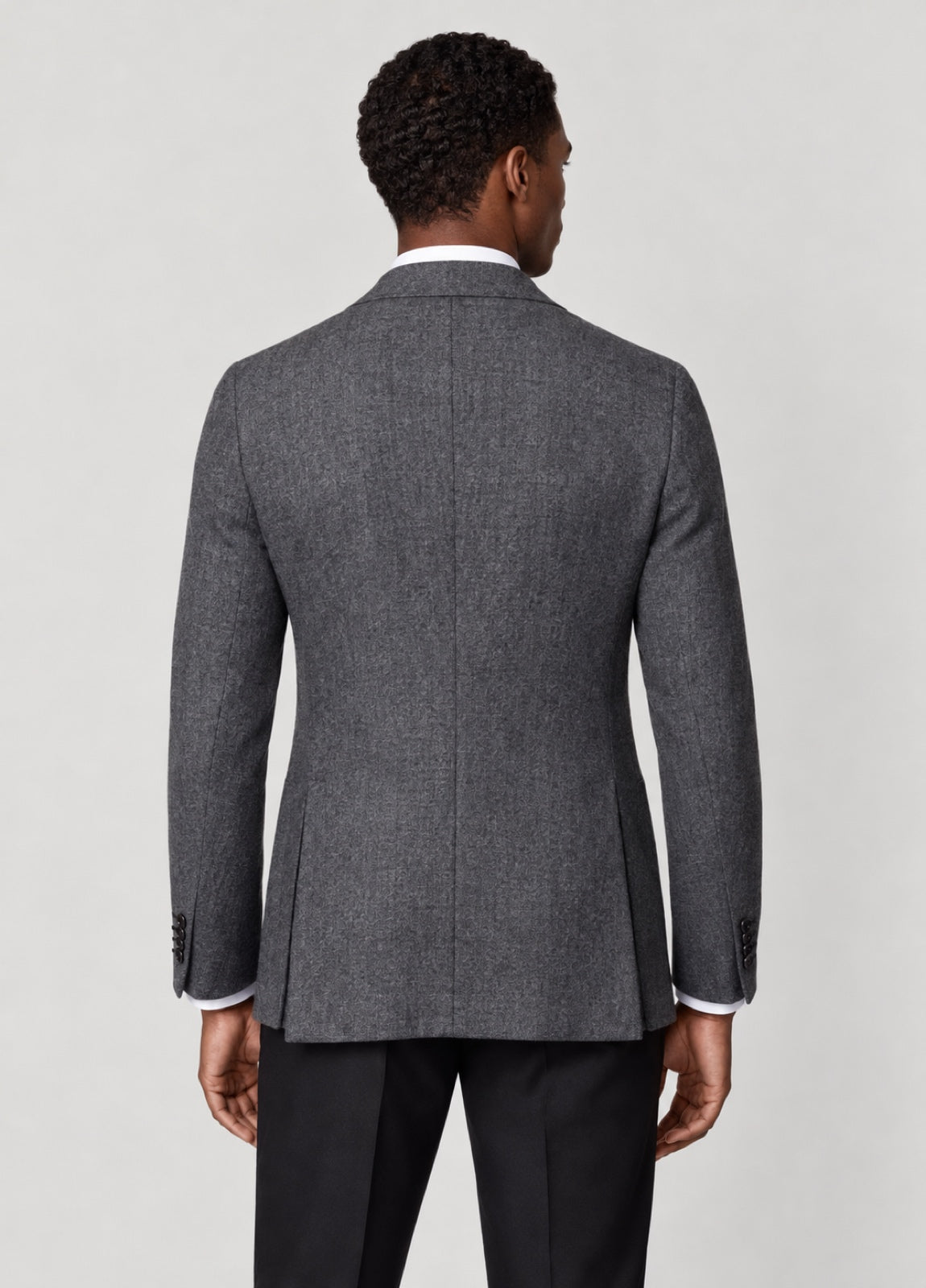 Blazer Oxford Tailored Fit 2 botones gris jaspeado