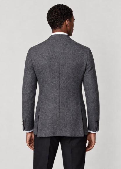Blazer Oxford Tailored Fit 2 botones gris jaspeado