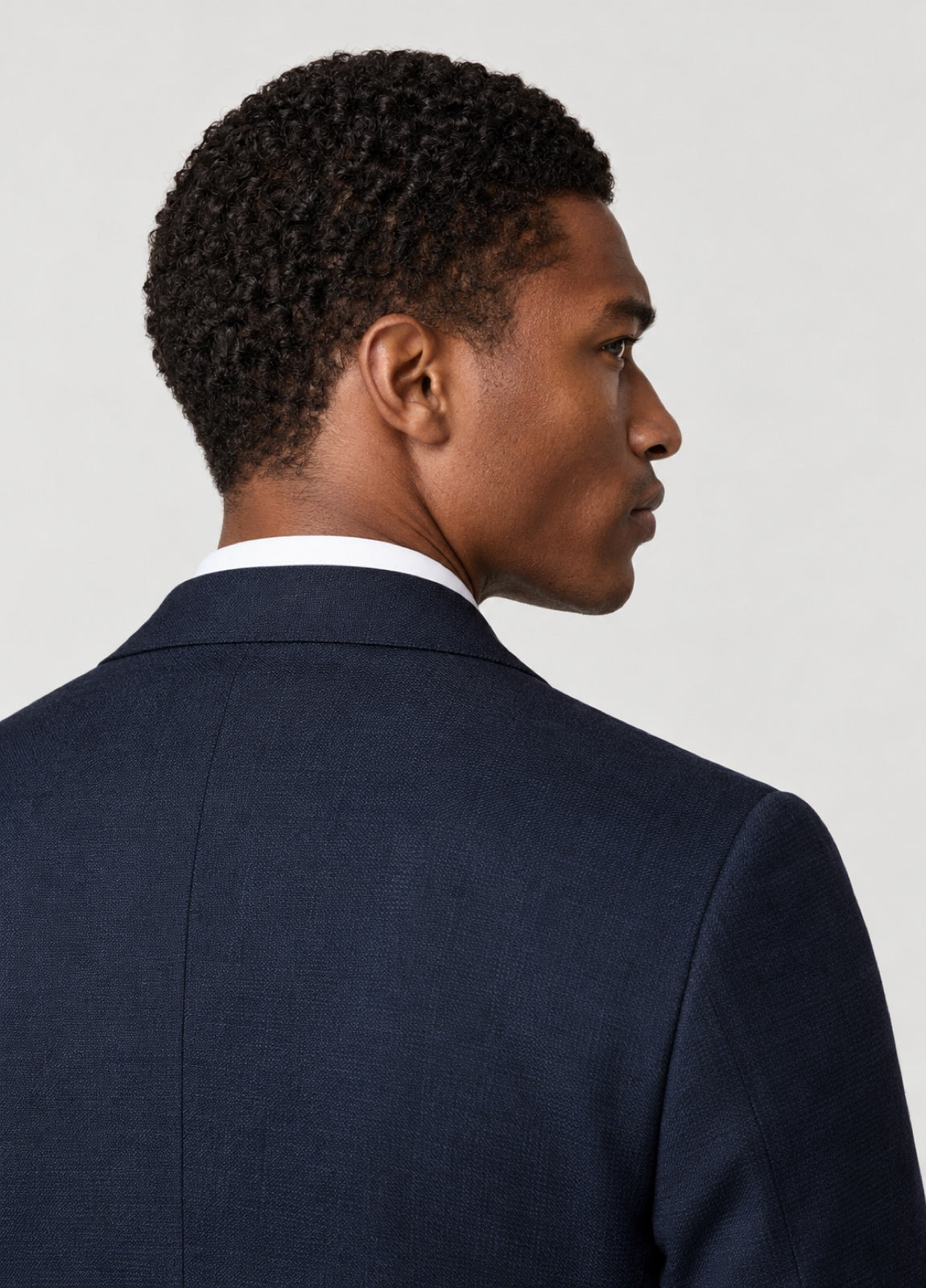 Blazer Oxford Tailored Fit 2 botones marino liso