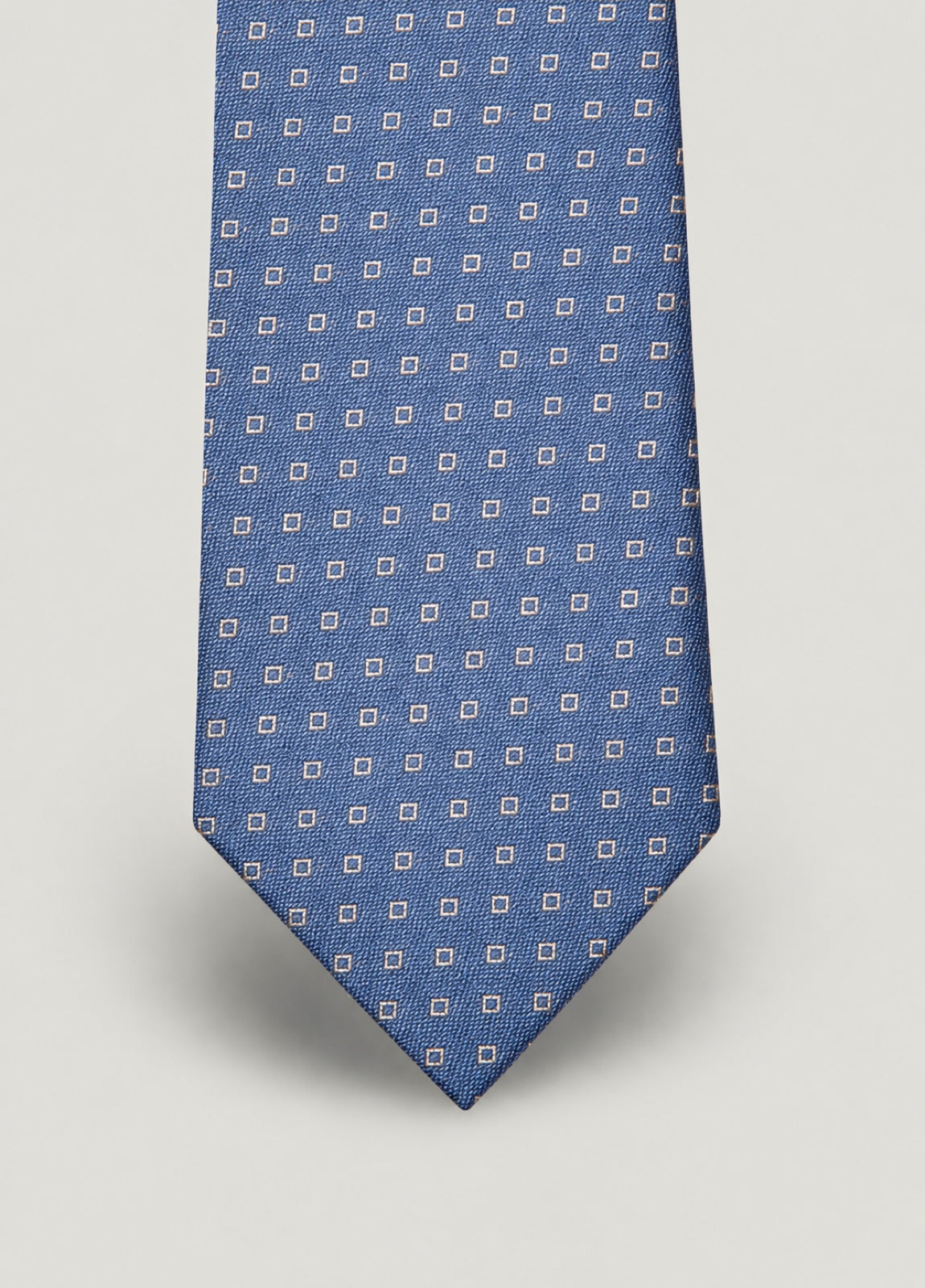 Corbata vestir topitos azul, detalle