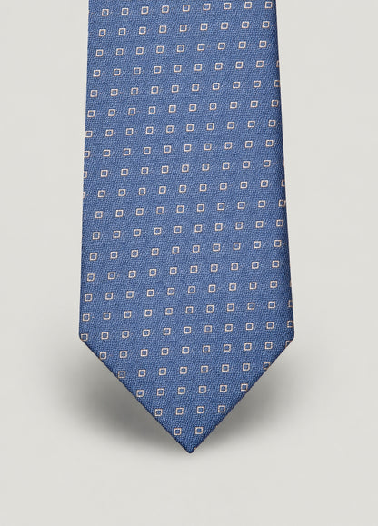 Corbata vestir topitos azul, detalle