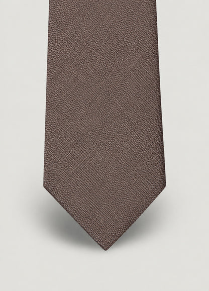 Corbata vestir grano marrón, detalle
