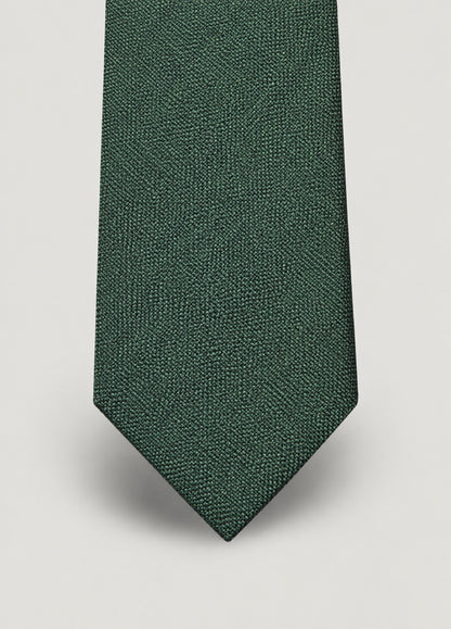 Corbata vestir grano verde, detalle
