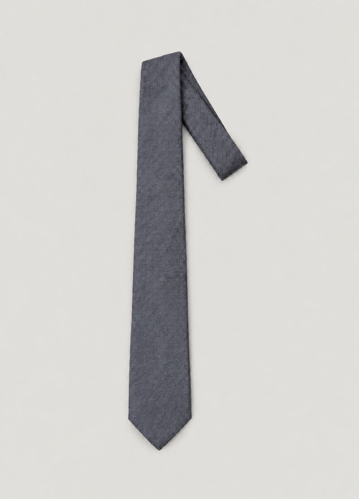 Corbata vestir grano gris, entera