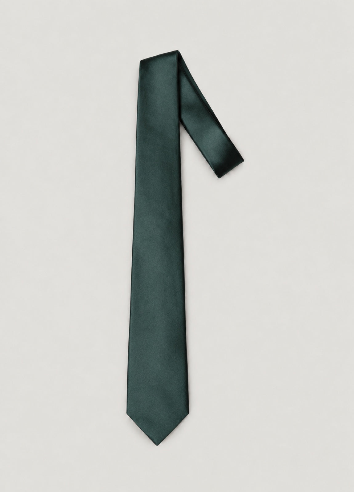 Corbata vestir lisa satén verde, entera