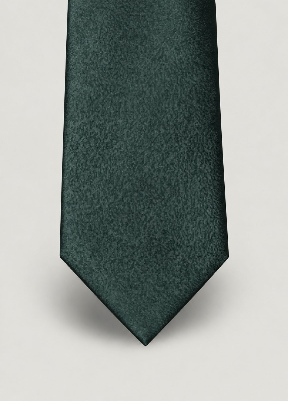 Corbata vestir lisa satén verde, detalle