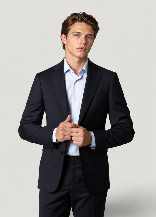 Traje vestir liso marino