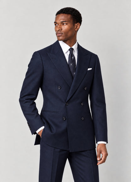 Traje Oxford Tailored Fit marino liso a medida