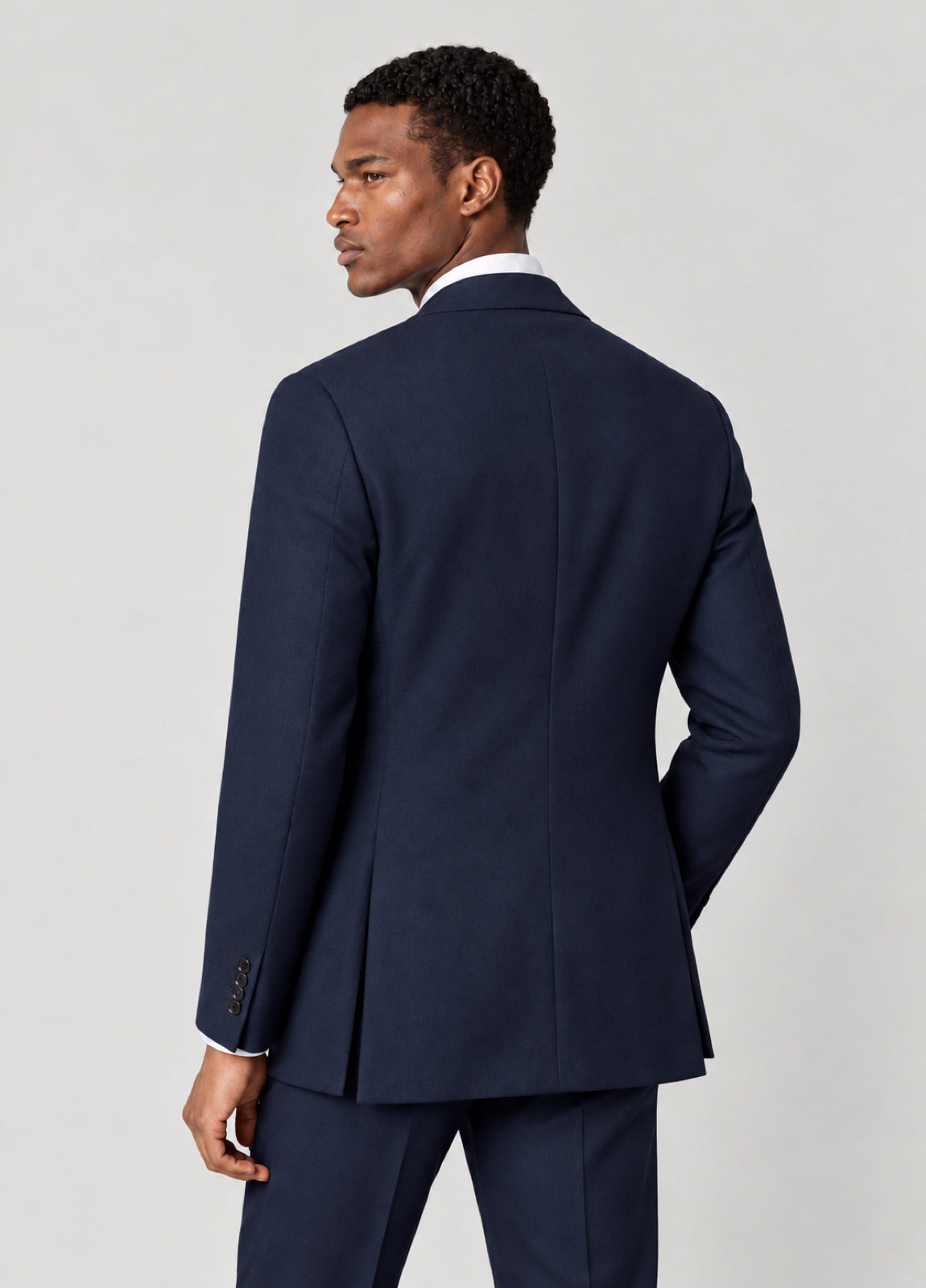Traje Oxford Tailored Fit marino liso