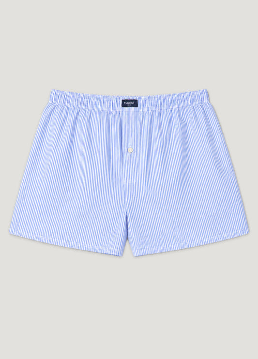 Boxer popelín rayas azul
