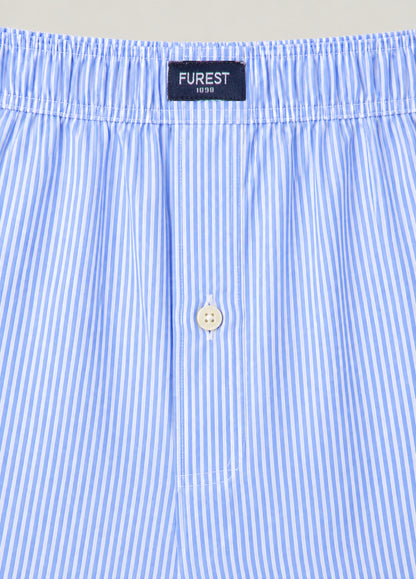Boxer popelín rayas azul