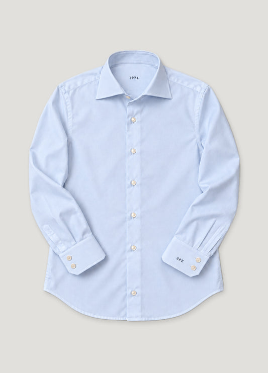 Camisa a medida Edgar pin point celeste
