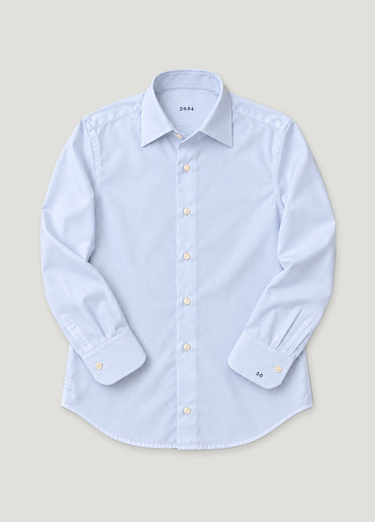 Camisa a medida Edmund pin point celeste