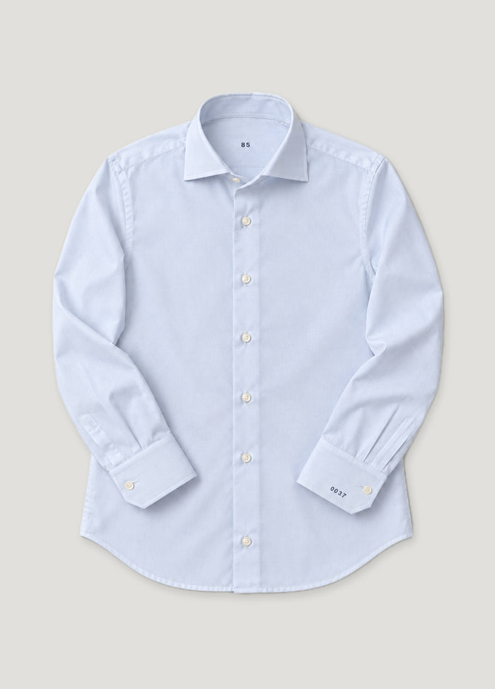 Camisa a medida Edward pin point celeste