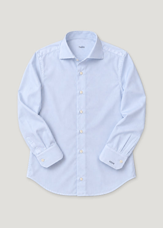 Camisa a medida George pin point celeste