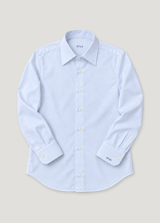 Camisa a medida James pin point celeste