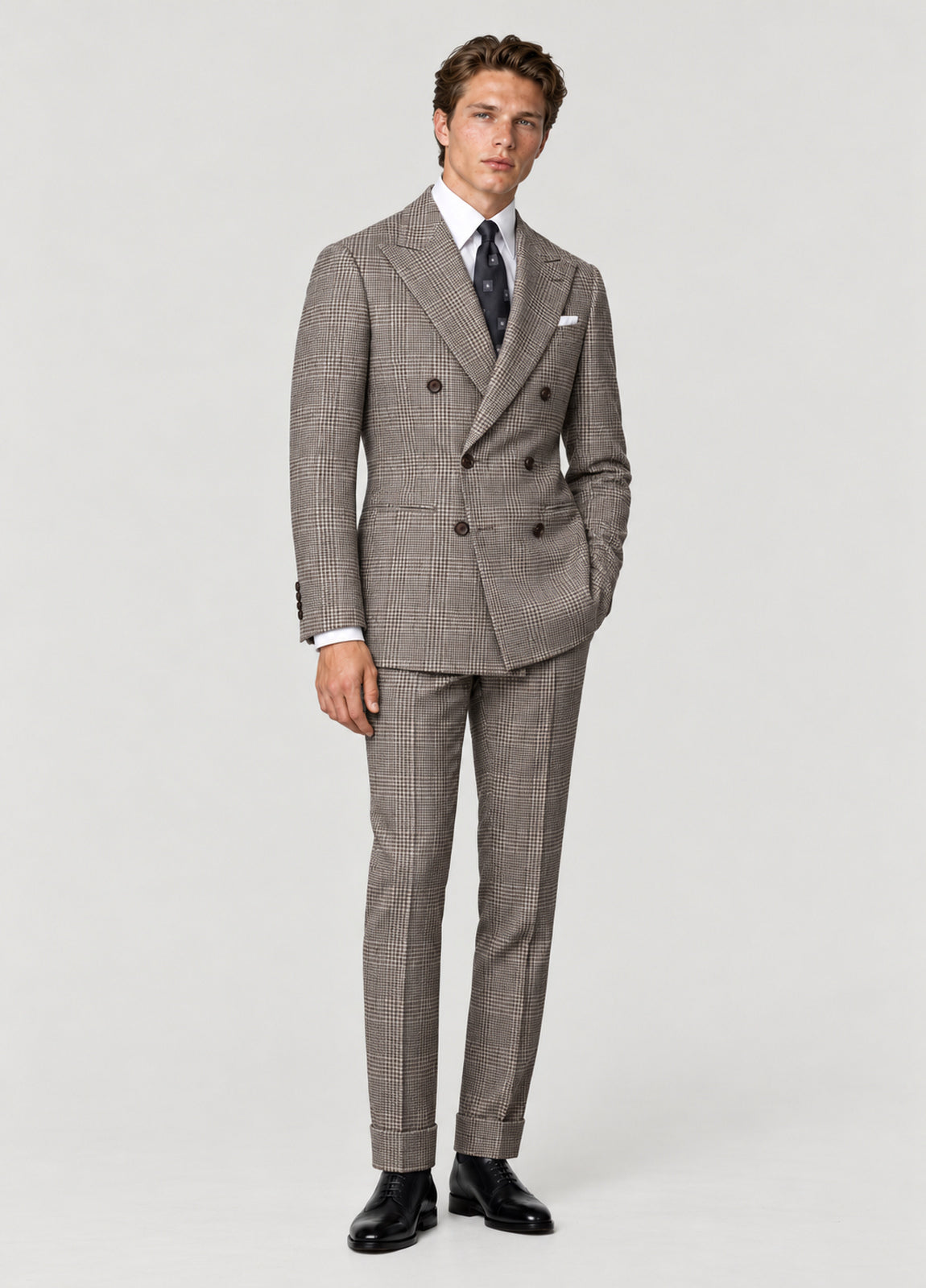 Traje Oxford Tailored Fit gris príncipe de Gales