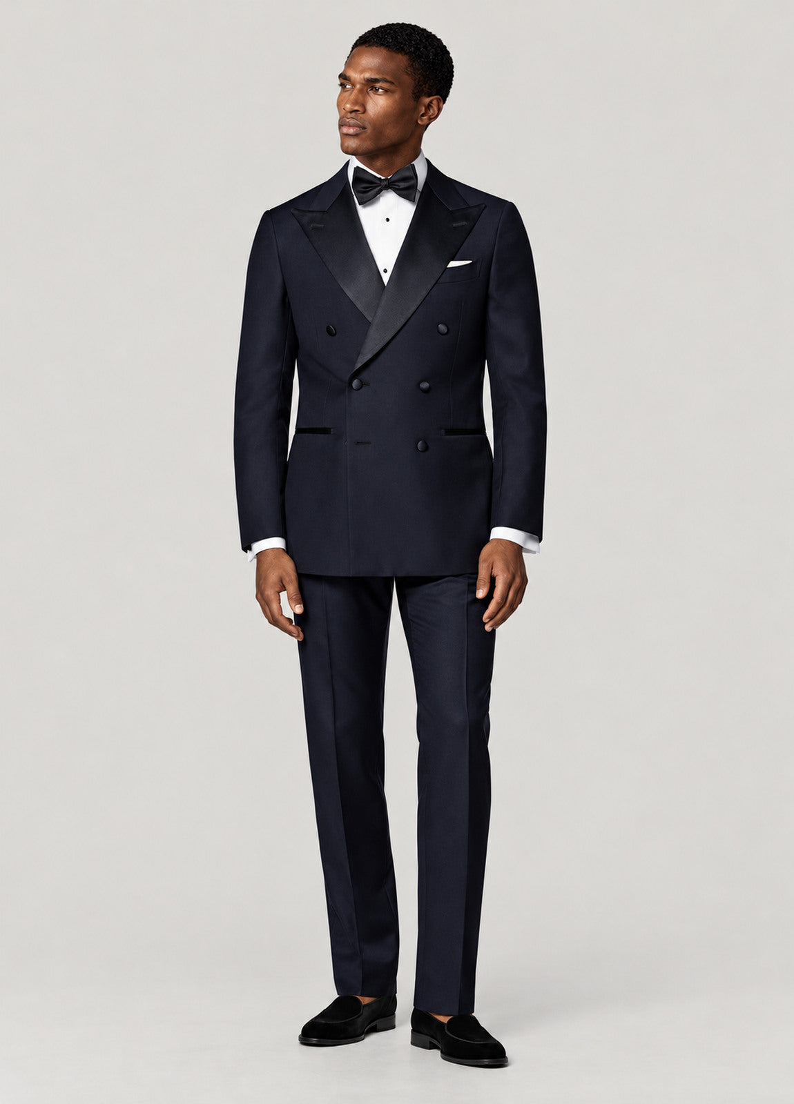 Esmoquin Oxford Tailored Fit cruzado azul marino