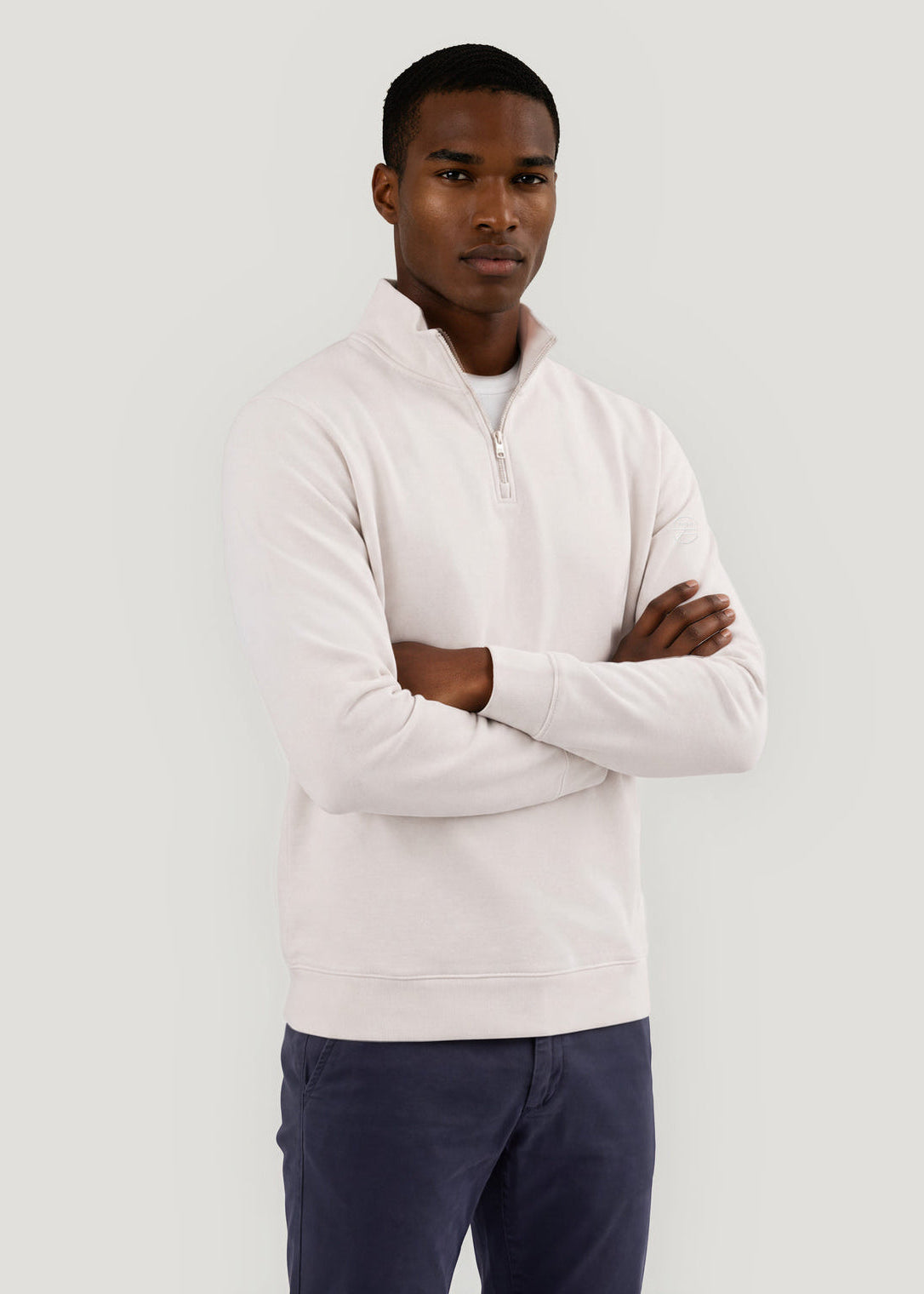 Jersey Zip Up Sweatshirt Lisa Ecru