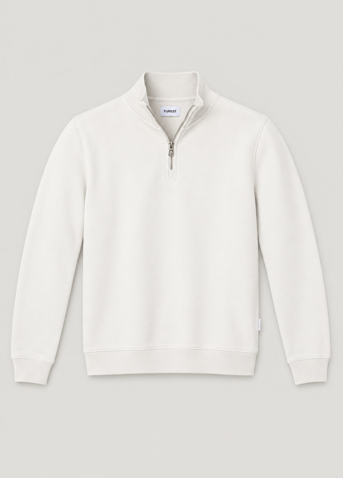 Jersey Zip Up Sweatshirt Lisa Ecru