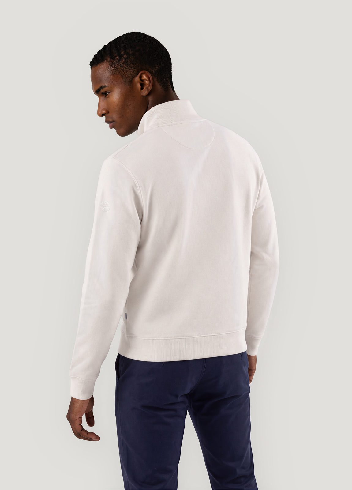 Jersey Zip Up Sweatshirt Lisa Ecru
