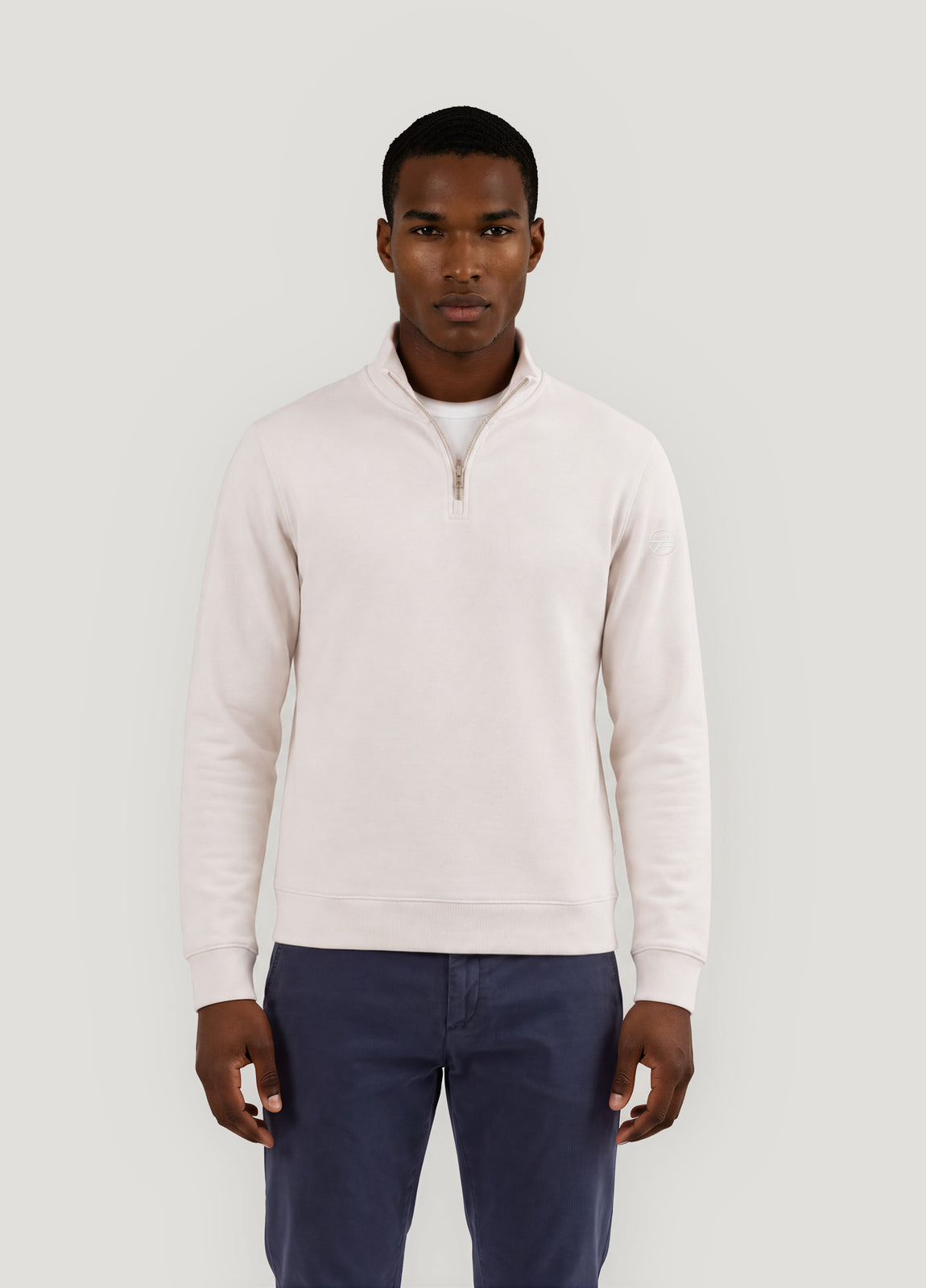 Jersey Zip Up Sweatshirt Lisa Ecru
