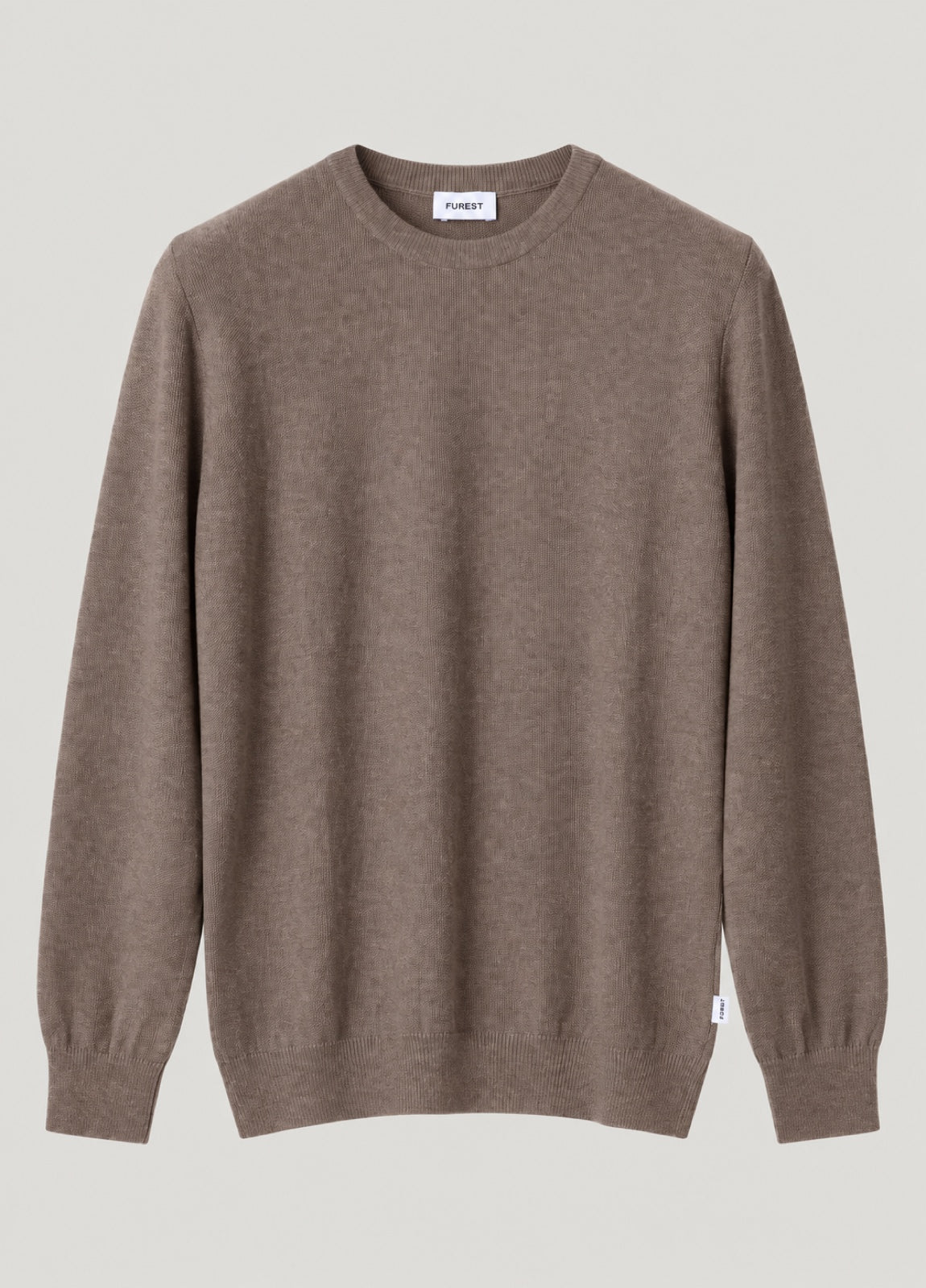 Jersey Crew Neck Grano Arroz Beige Melange