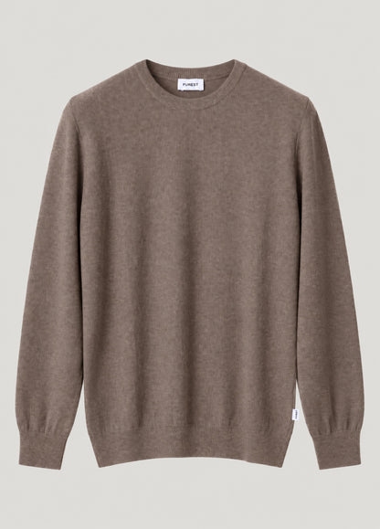 Jersey Crew Neck Grano Arroz Beige Melange