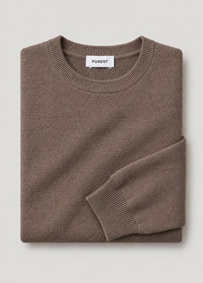 Jersey Crew Neck Grano Arroz Beige Melange
