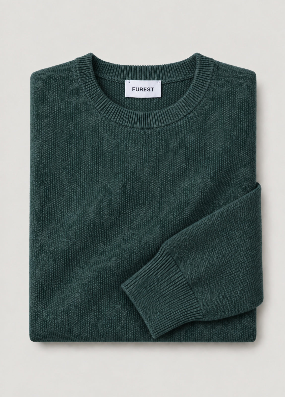 Jersey Crew Neck Grano Arroz Verde