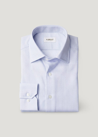 Camisa sport micro dibujo azul