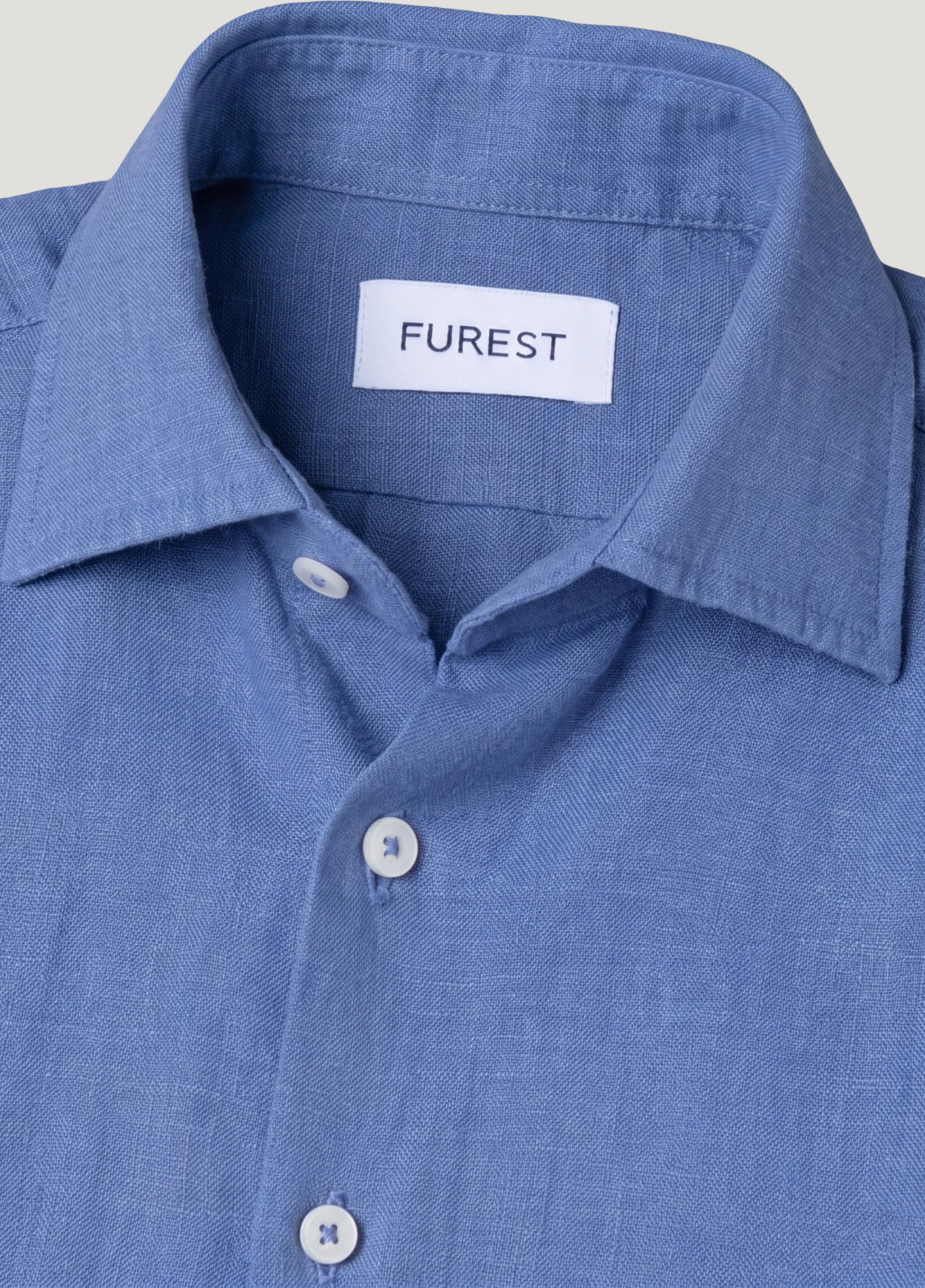 Camisa sport lino azul tinta